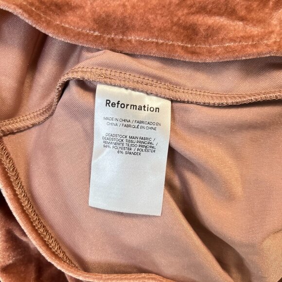 NWT Reformation Brecken Velvet Knit Midi Dress Dusty Pink Size M - Picture 10 of 13